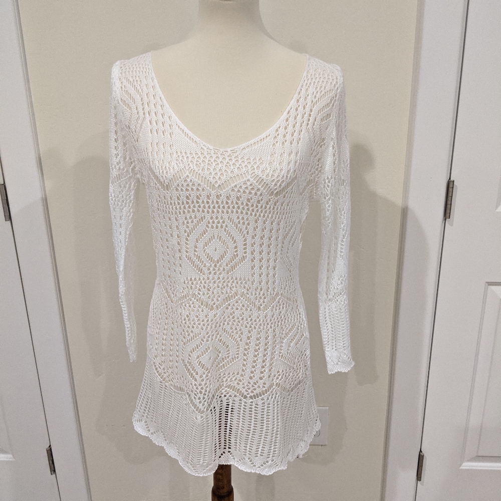 Hand knitted dress/swimsuit cover